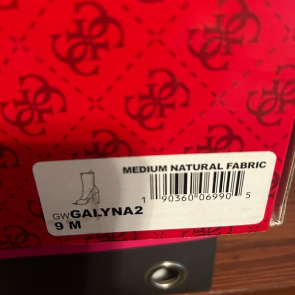 Fall peep toe booties!!! Never worn in the box, plastic! Suede. GUESS! ❤️ - Picture 2 of 2